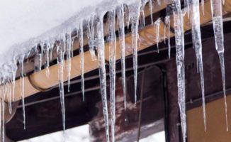 Ice on gutter