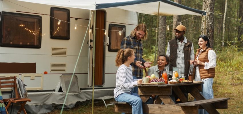 Friends RV camping