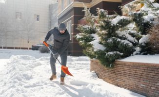 Shoveling outside business