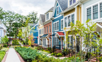 Row of townhouses