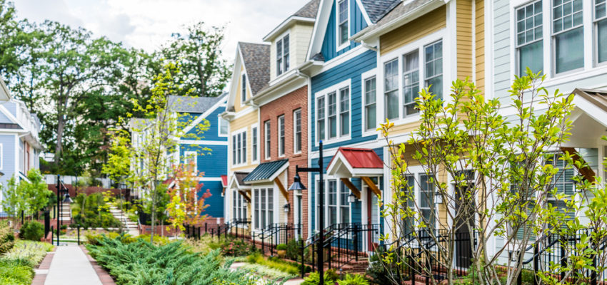 Row of townhouses